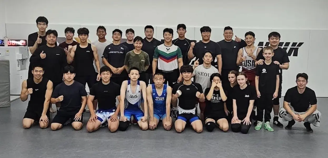 Wrestling competition medal ceremony
